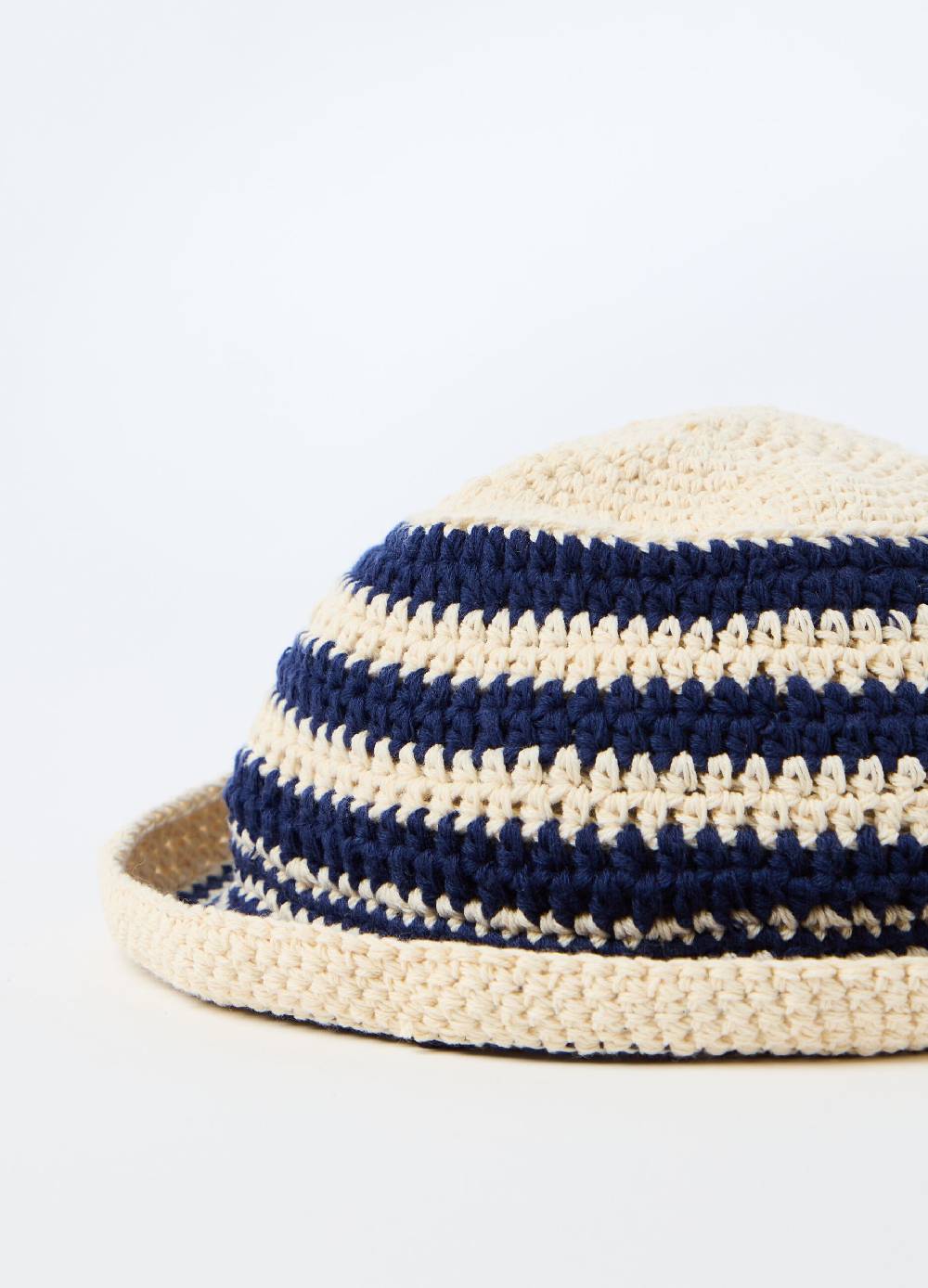 Ovs Cappello in cotone crochet a righe Ritorno libero