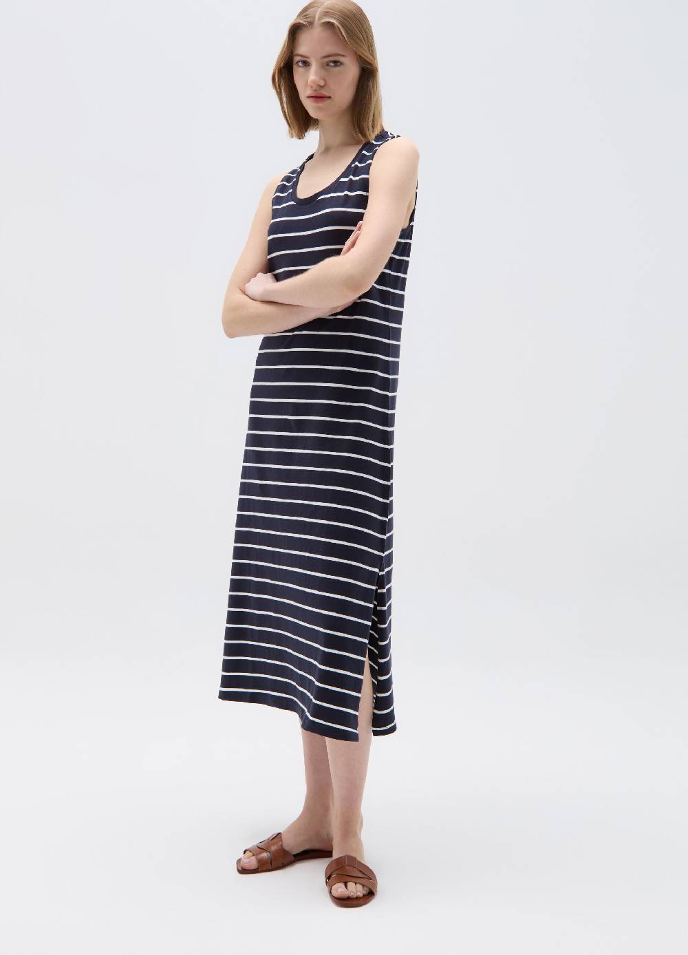 Ovs Vestito Essential lungo a righe con spacchi Fino al 55% di sconto