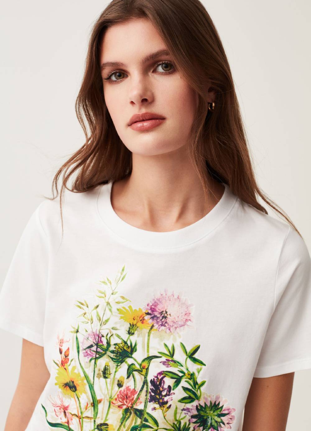 Ovs T-shirt in cotone con stampa fiori 50% di sconto con spedizione gratuita