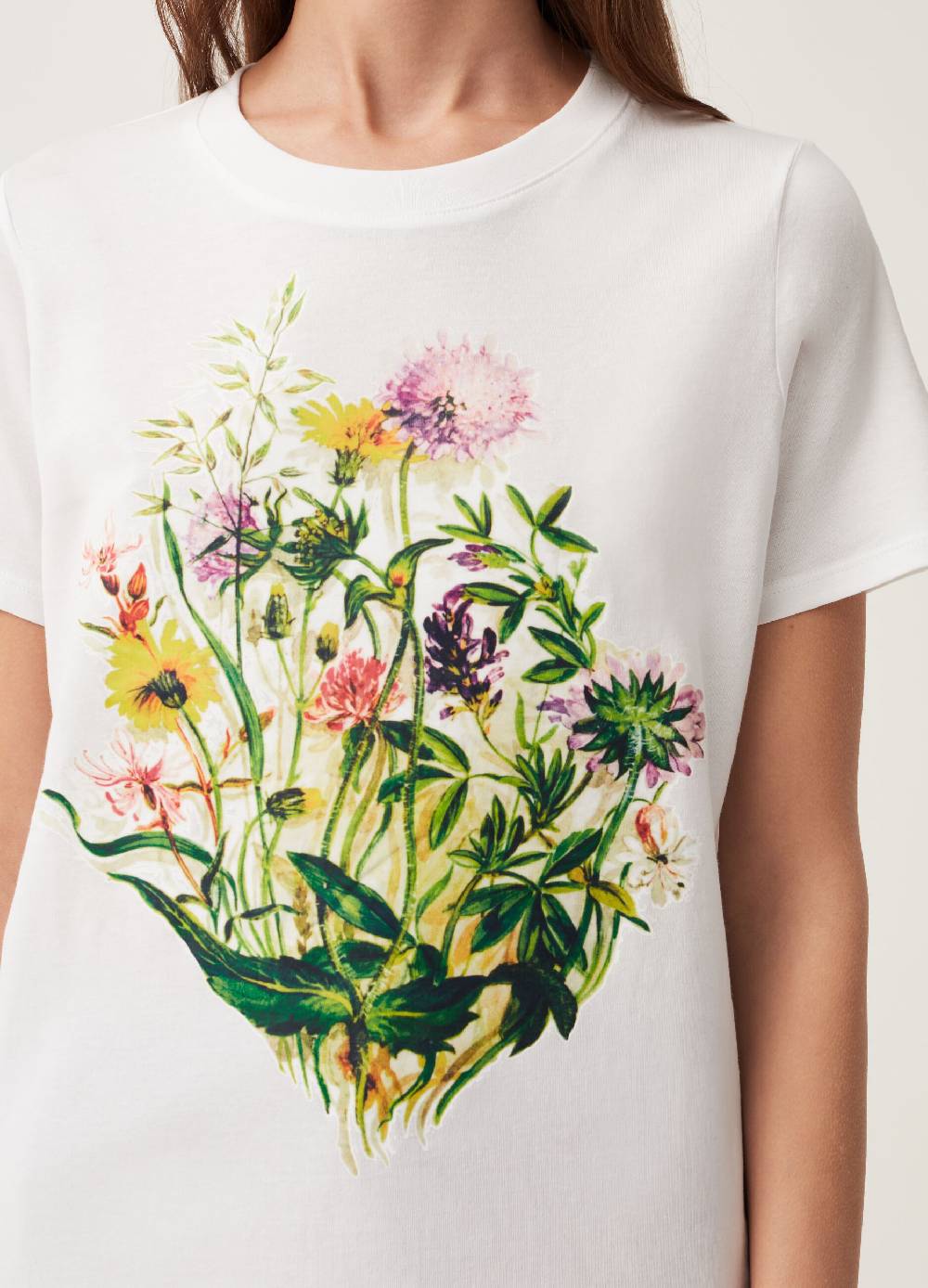 Ovs T-shirt in cotone con stampa fiori 50% di sconto con spedizione gratuita