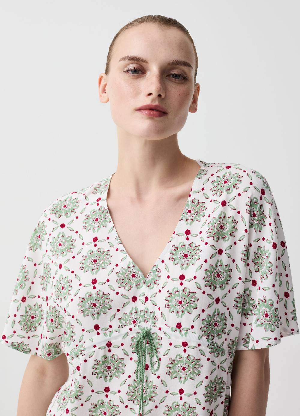 Ovs Camicia da notte floreale con coulisse Black Friday Prezzi