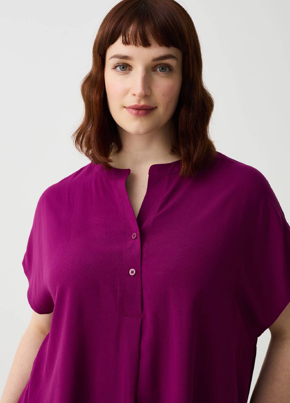 Ovs Blusa in viscosa con bottoni Curvy Economico