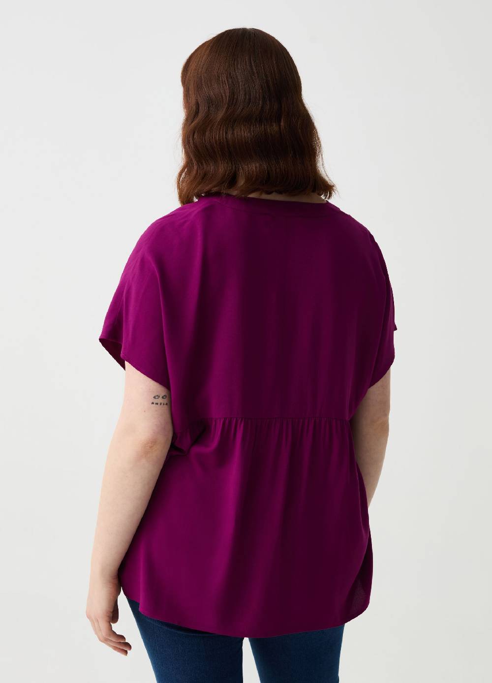 Ovs Blusa in viscosa con bottoni Curvy Economico