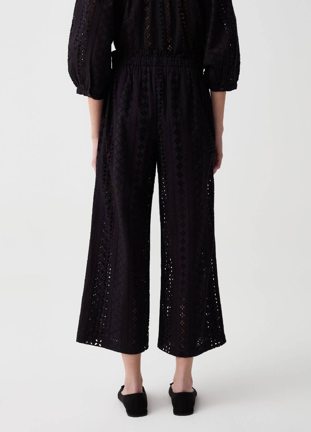 Ovs Pantalone cropped wide leg in sangallo Saldi