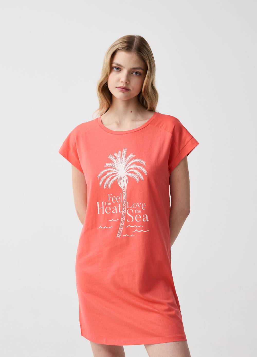 Ovs Camicia da notte con stampa tropicale