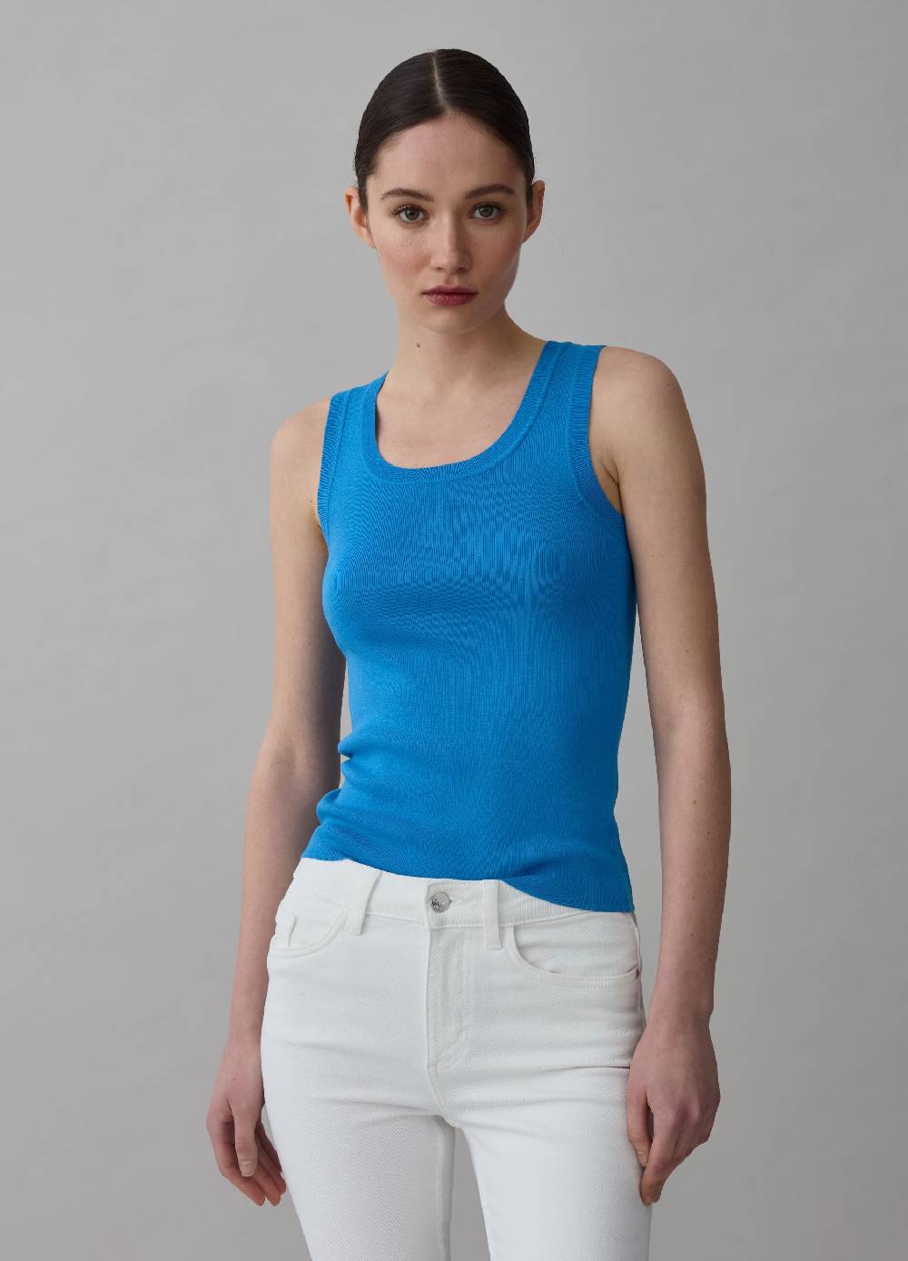 Ovs Tank top a costine con scollo rotondo Vendita Economica