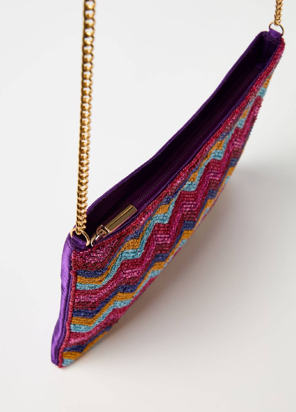 Ovs Pochette con perline multicolore Nuova