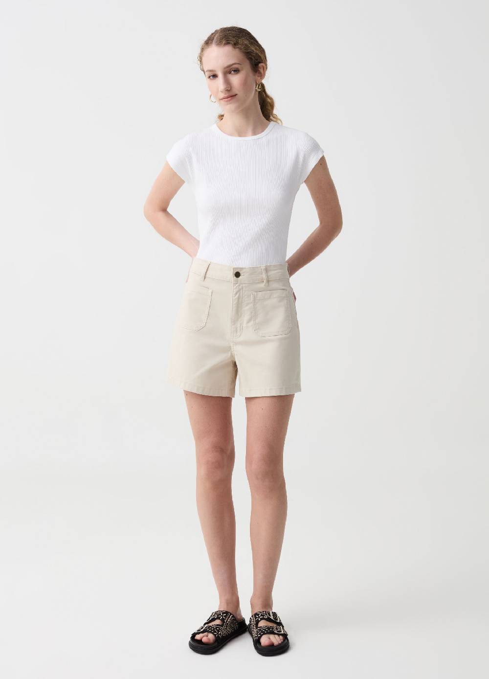 Ovs Shorts in cotone stretch con tasche Spedizione gratuita