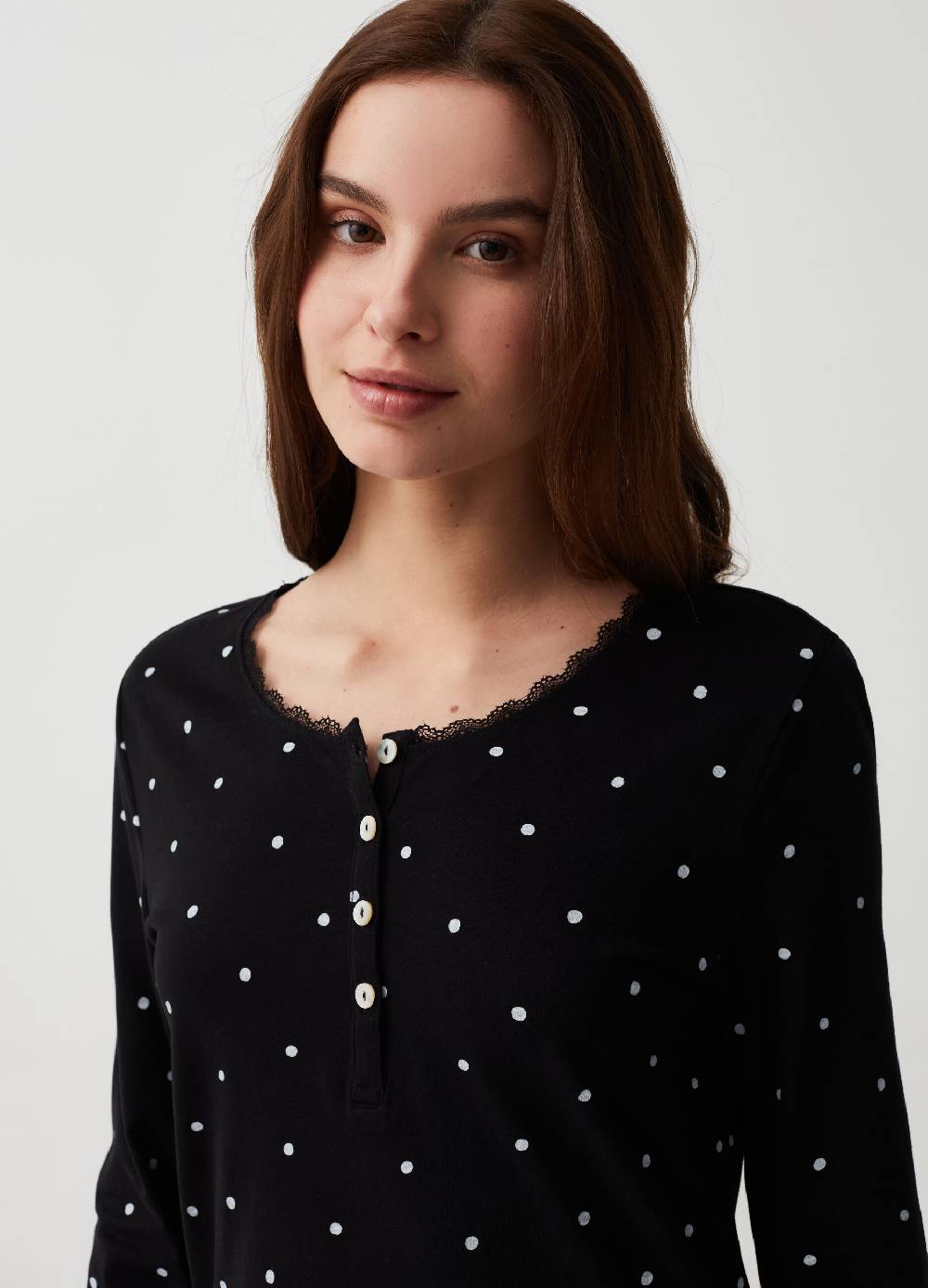 Ovs Camicia da notte a pois con scollo serafino Sconto di tempo limitato
