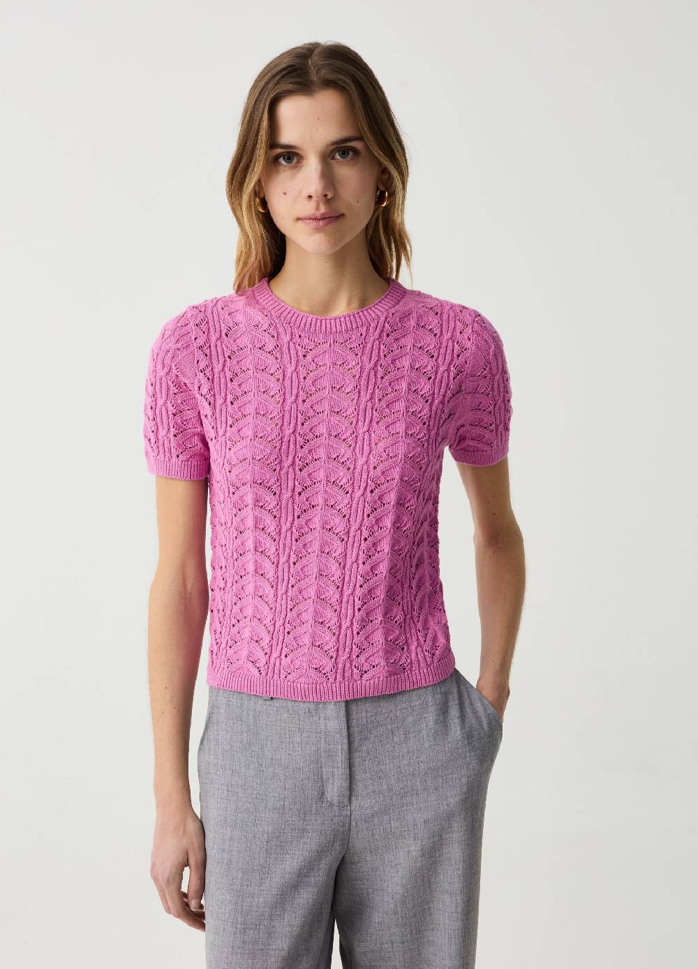 Ovs Maglia crochet a maniche corte Flash Sale
