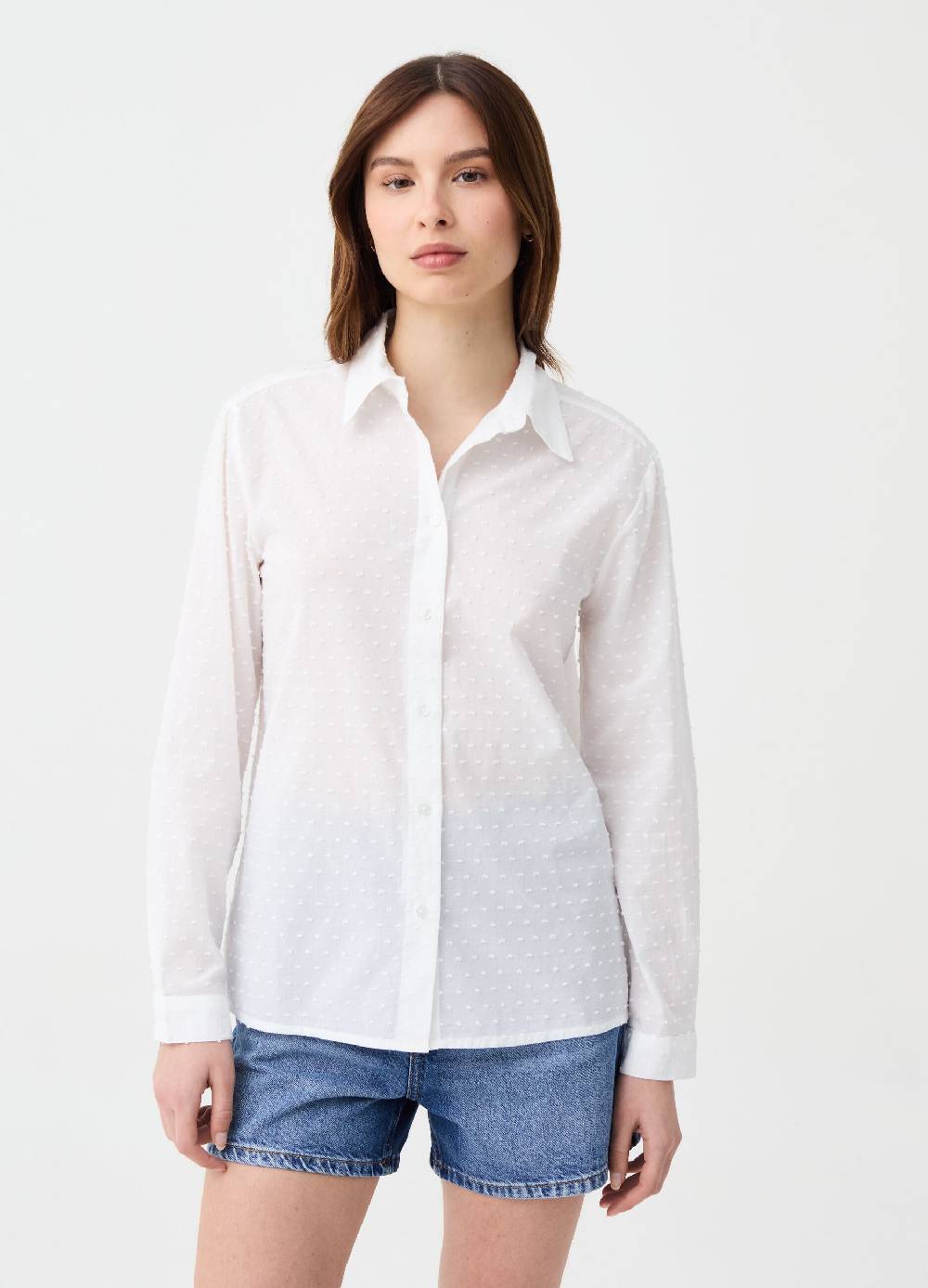Ovs Camicia in cotone dobby Offerta natalizia