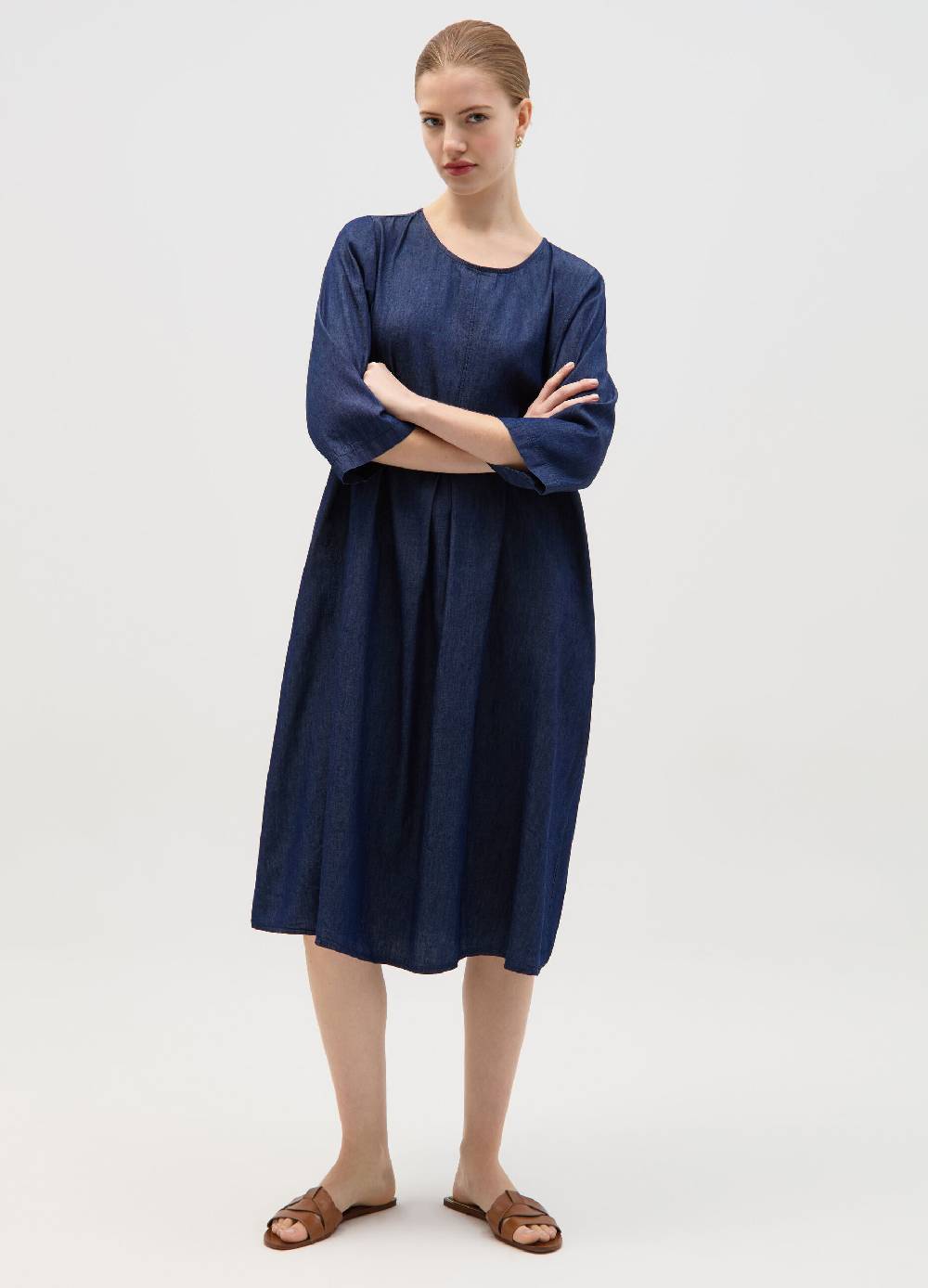 Ovs Vestito midi in denim con pince Smaltimento dello stoccaggio