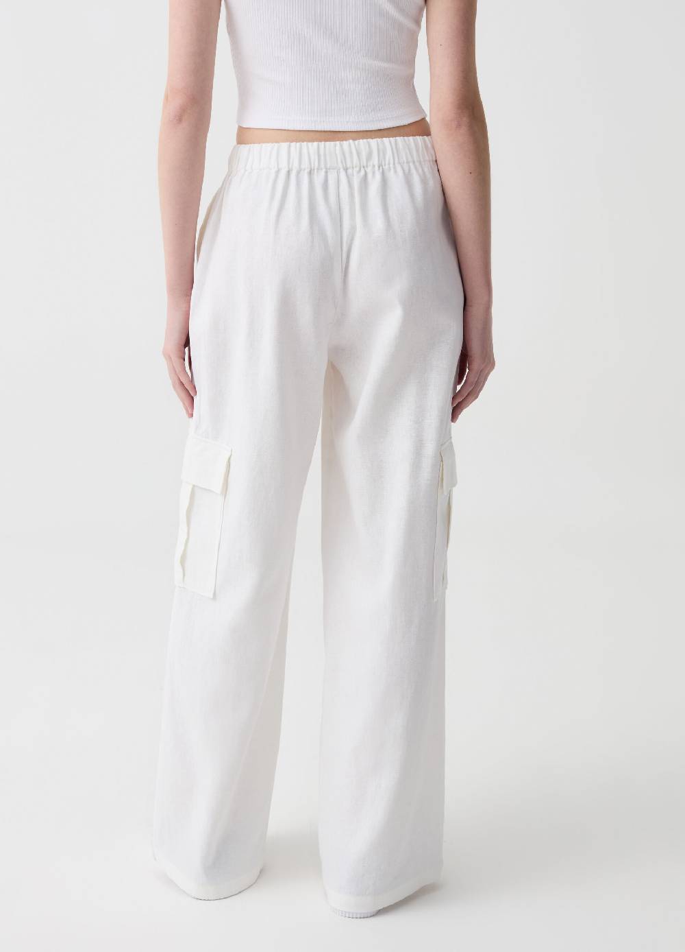 Ovs Pantaloni cargo in lino e viscosa Offerte esclusive