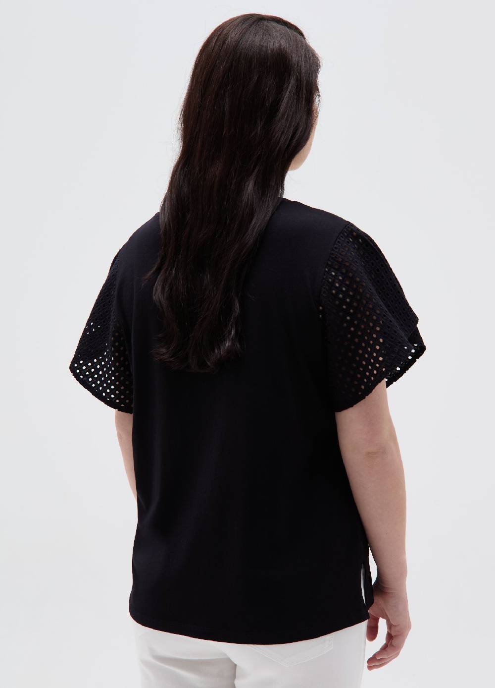 Ovs T-shirt maniche a farfalla in sangallo Curvy Bestseller