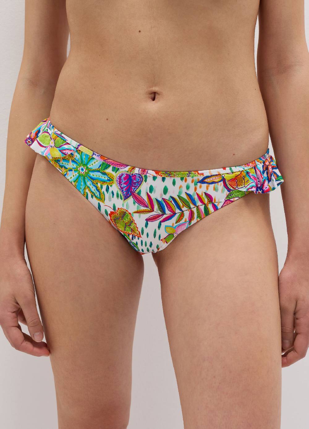 Ovs Slip bikini con volant stampa tropicale Ultimi tre giorni