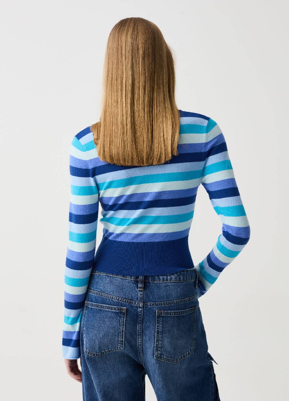 Ovs Pullover a righe con scollo a V Only for today