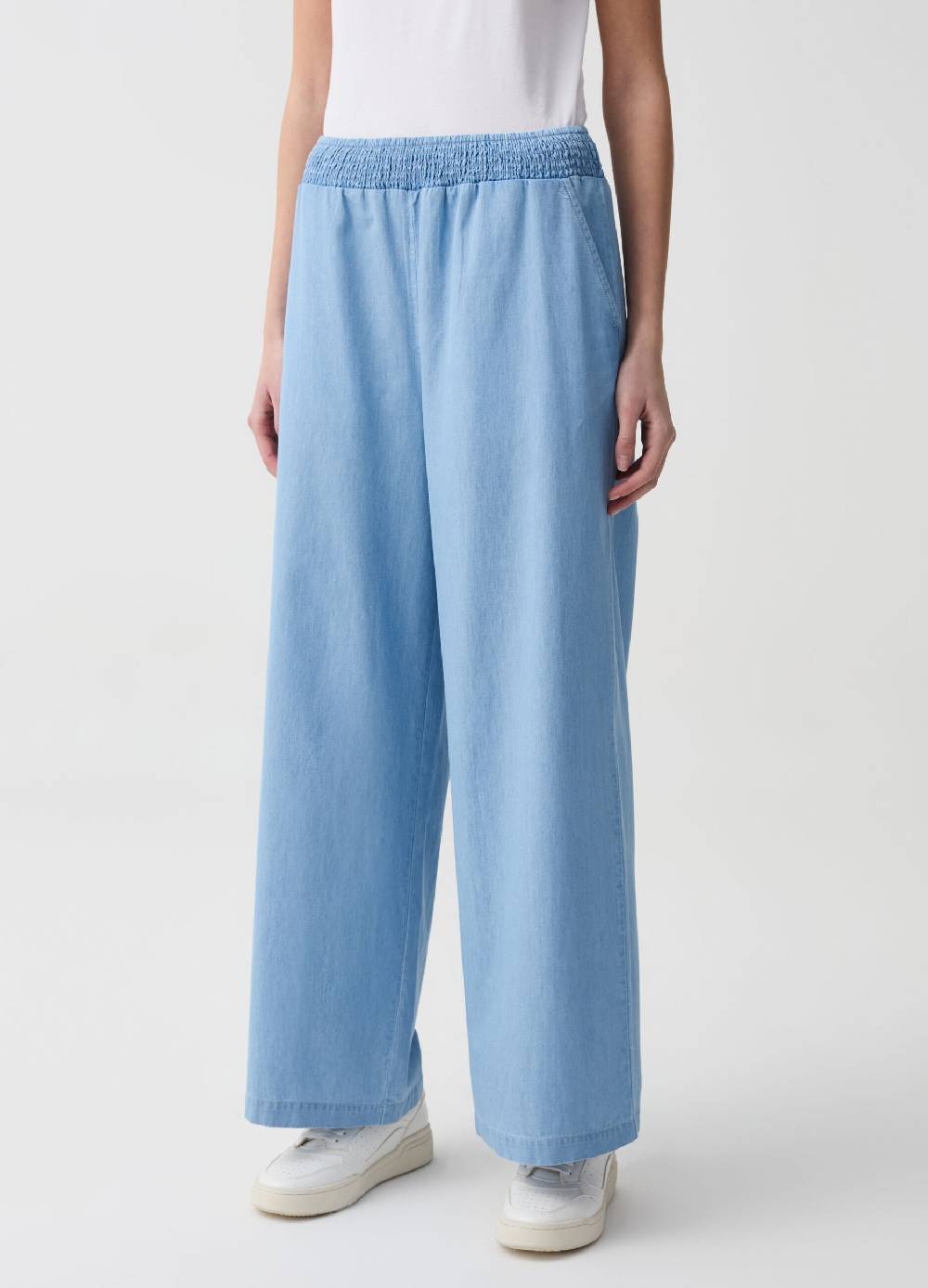 Ovs Jeans wide leg in tessuto fluido Black Friday Prezzi