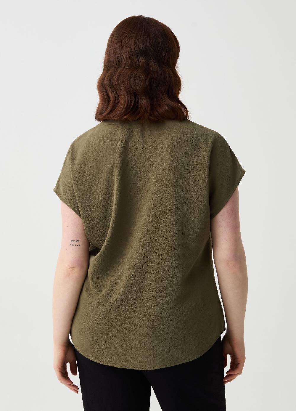 Ovs Blusa in crêpe con pince Curvy Qualità