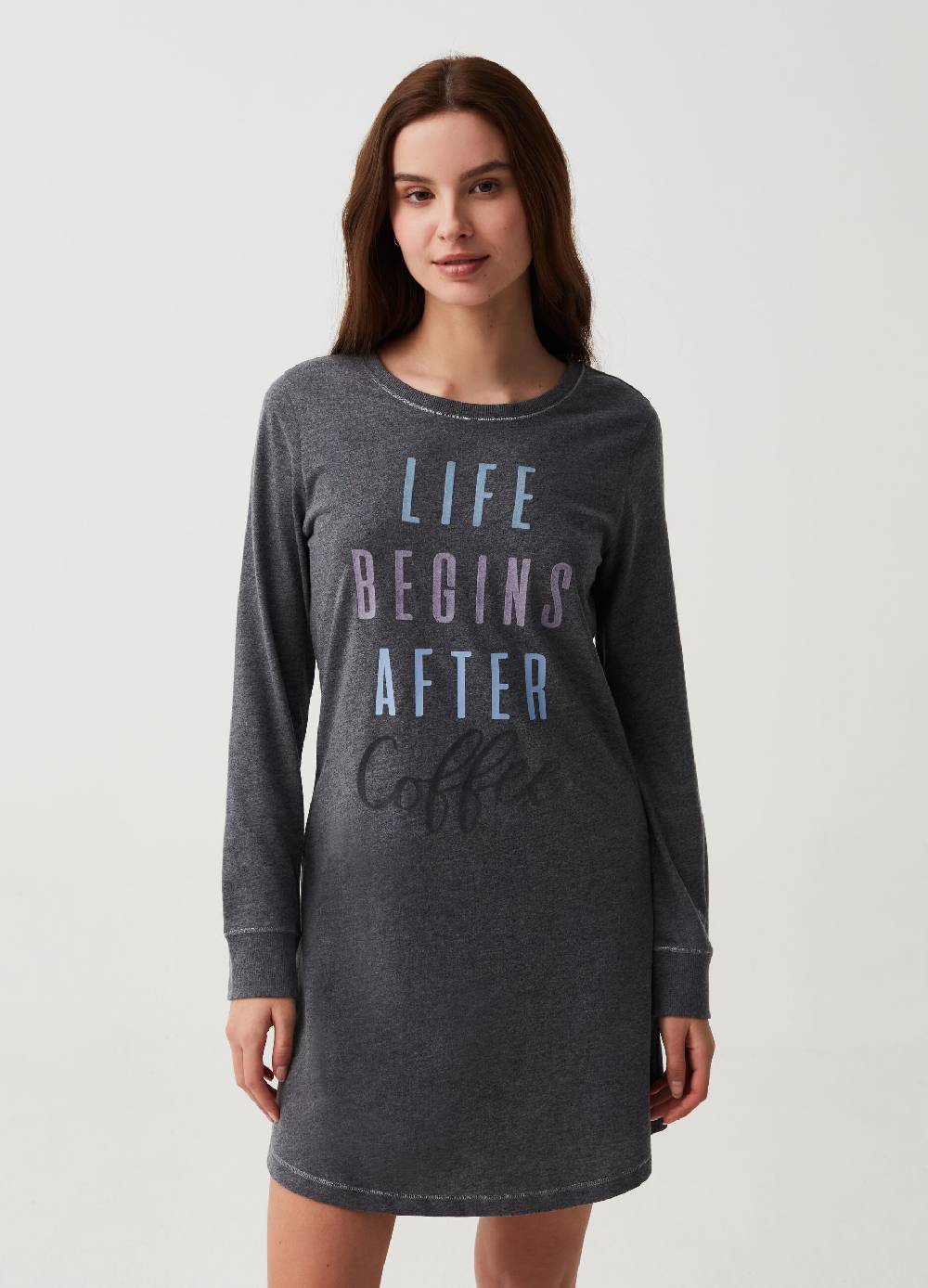 Ovs Camicia da notte con stampa lettering