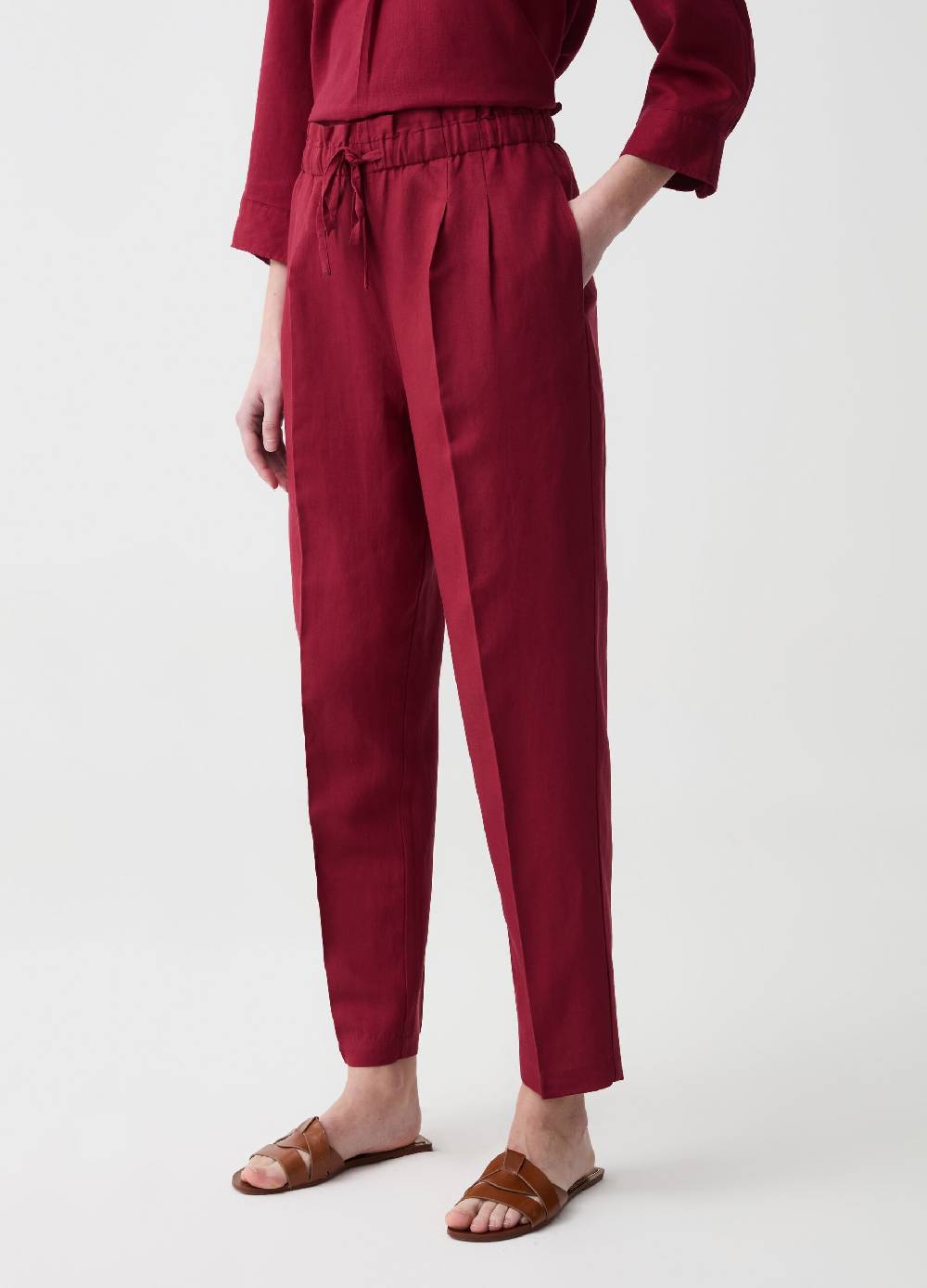 Ovs Pantalone a sigaretta con pinces e coulisse Prezzo Ridotto