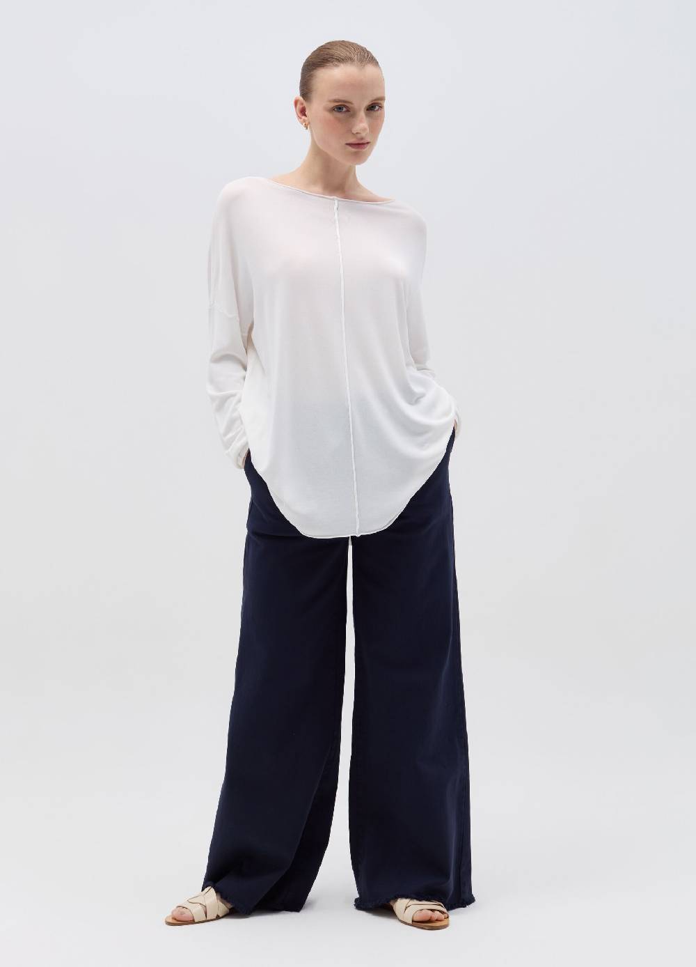 Ovs Pantalone palazzo in felpa con orlo a vivo