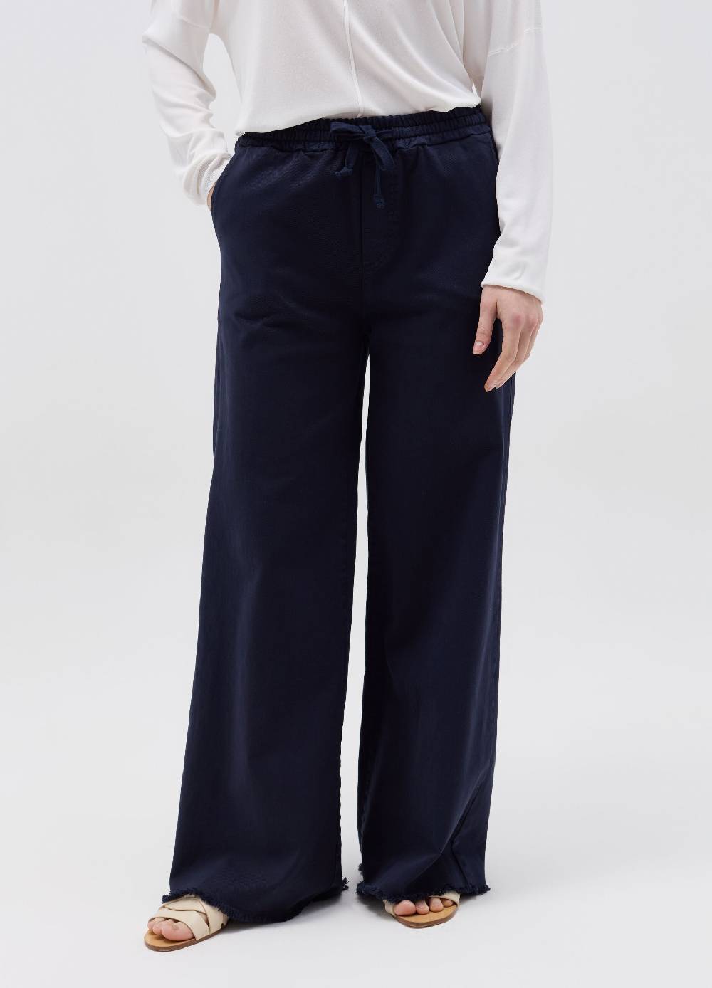 Ovs Pantalone palazzo in felpa con orlo a vivo In Vendita