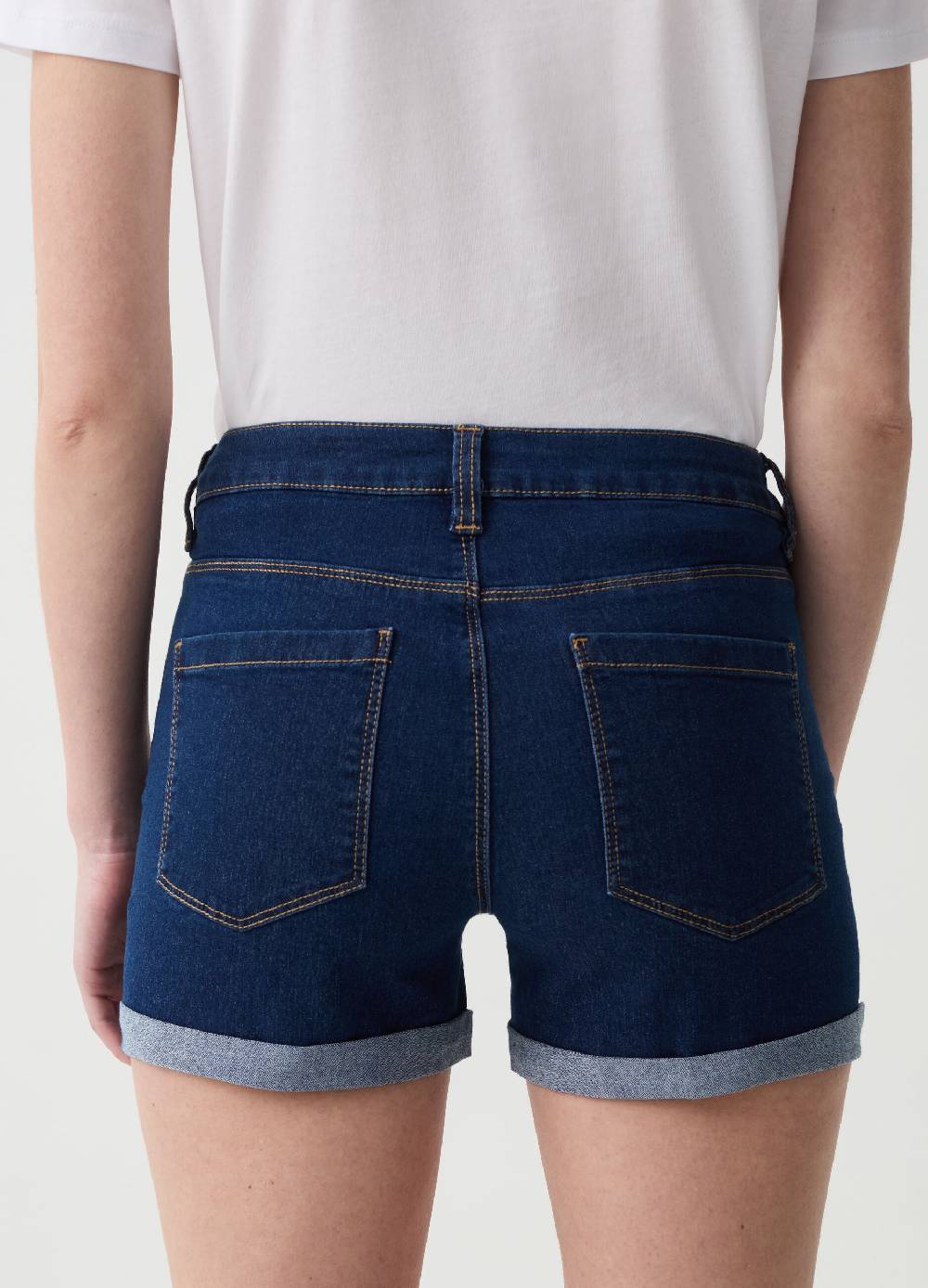 Ovs Shorts in denim con risvolti Saldi