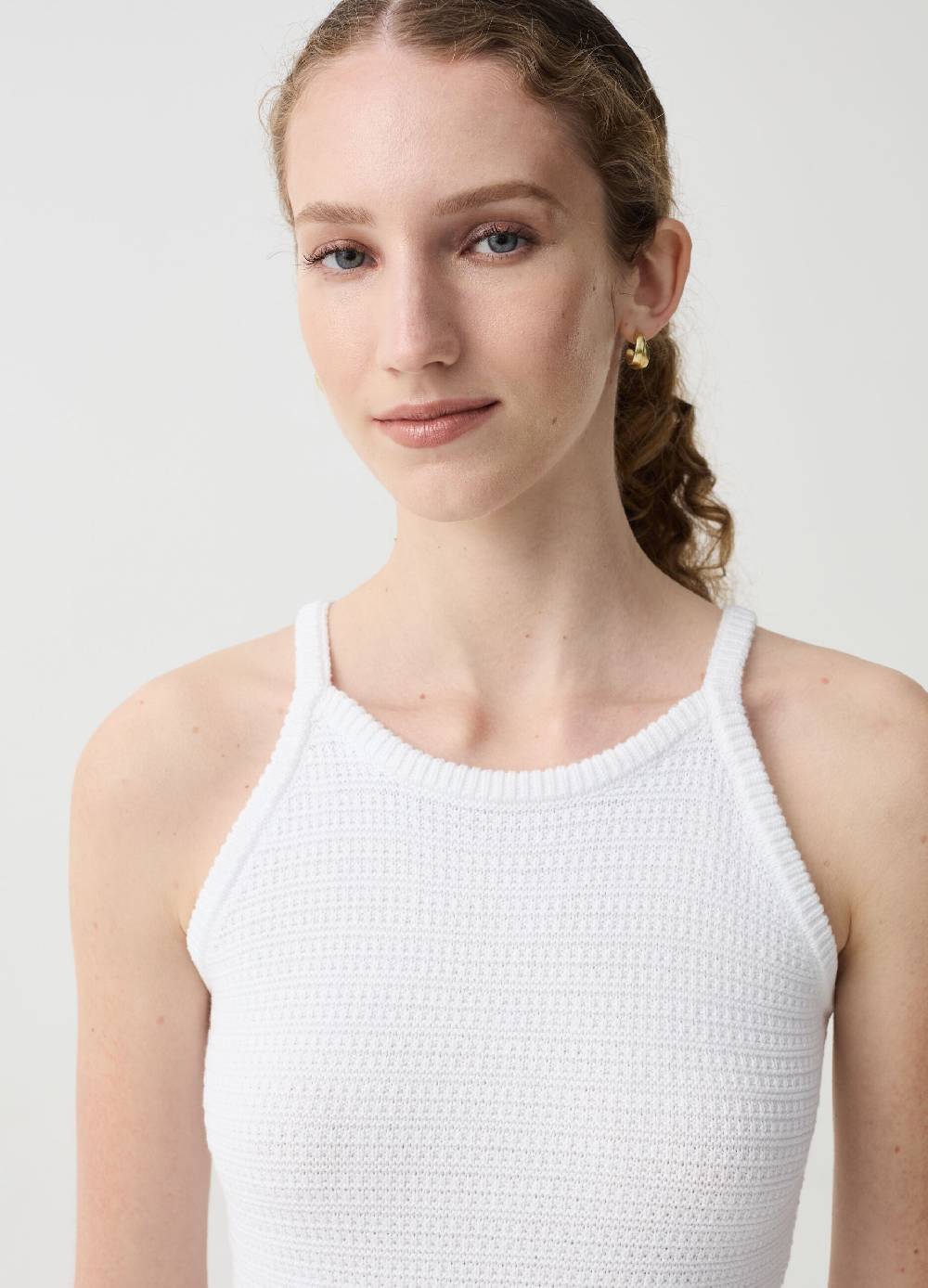 Ovs Vestito corto crochet scollo halter Vendita Calda