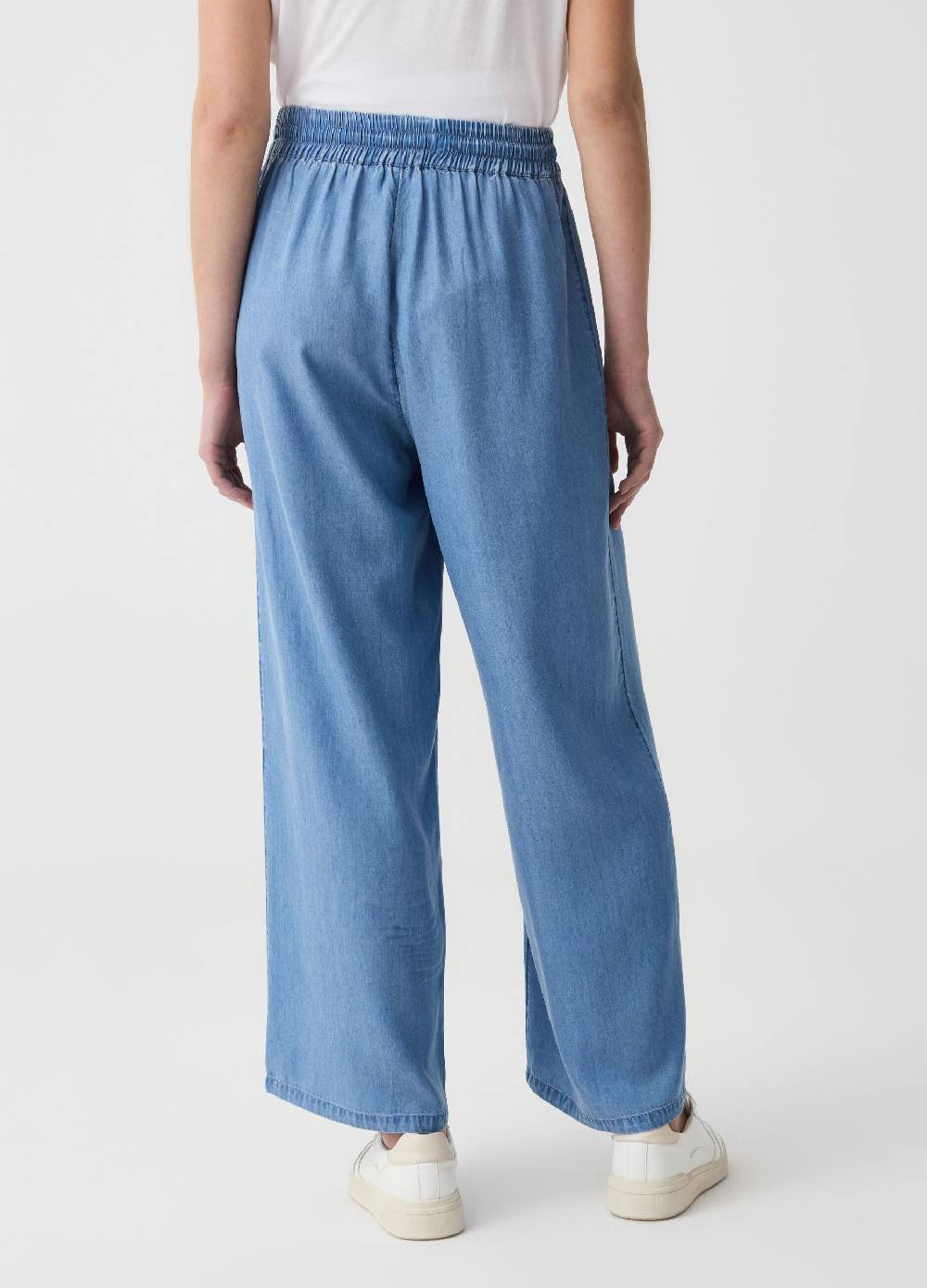 Ovs Joggers wide leg in denim fluido Moda