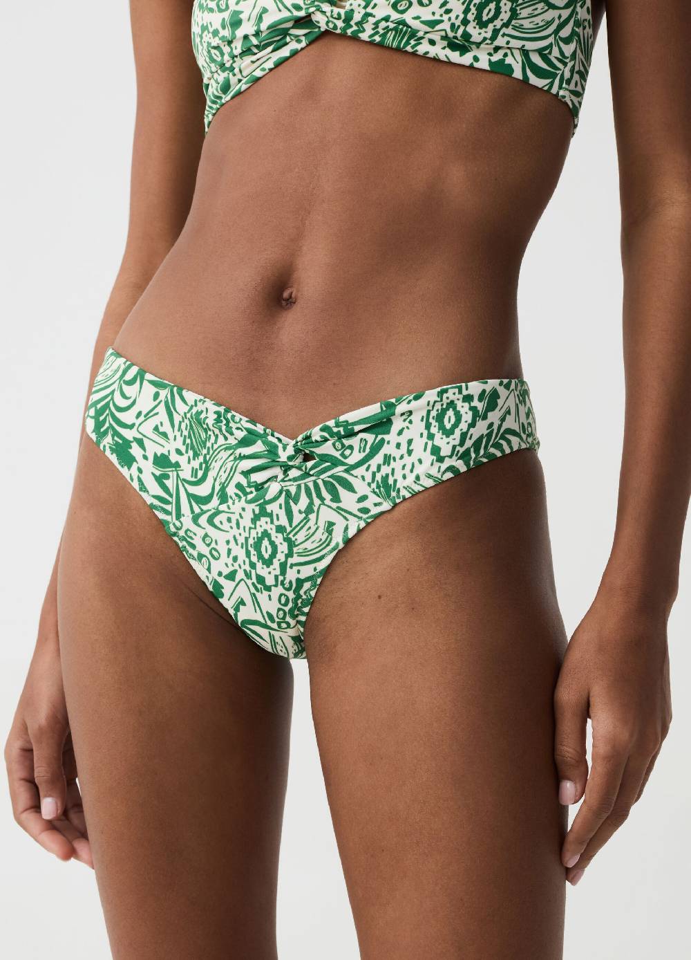 Ovs Slip bikini con nodo stampa foliage Negozio online di fabbrica