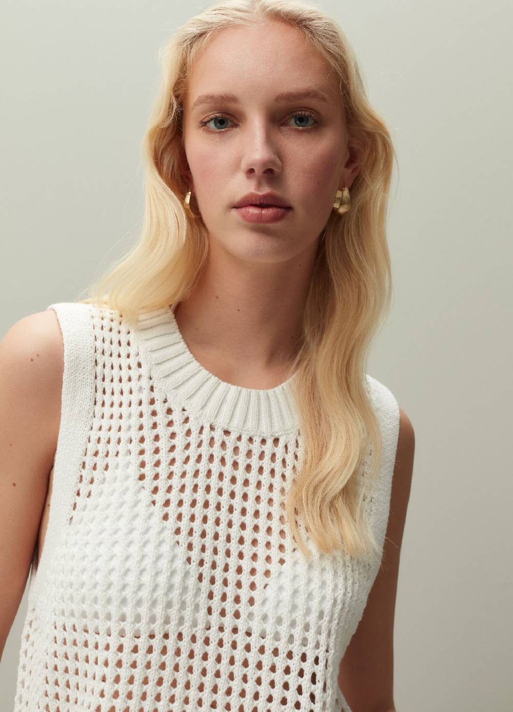Ovs Tank top in cotone crochet Flash Sale