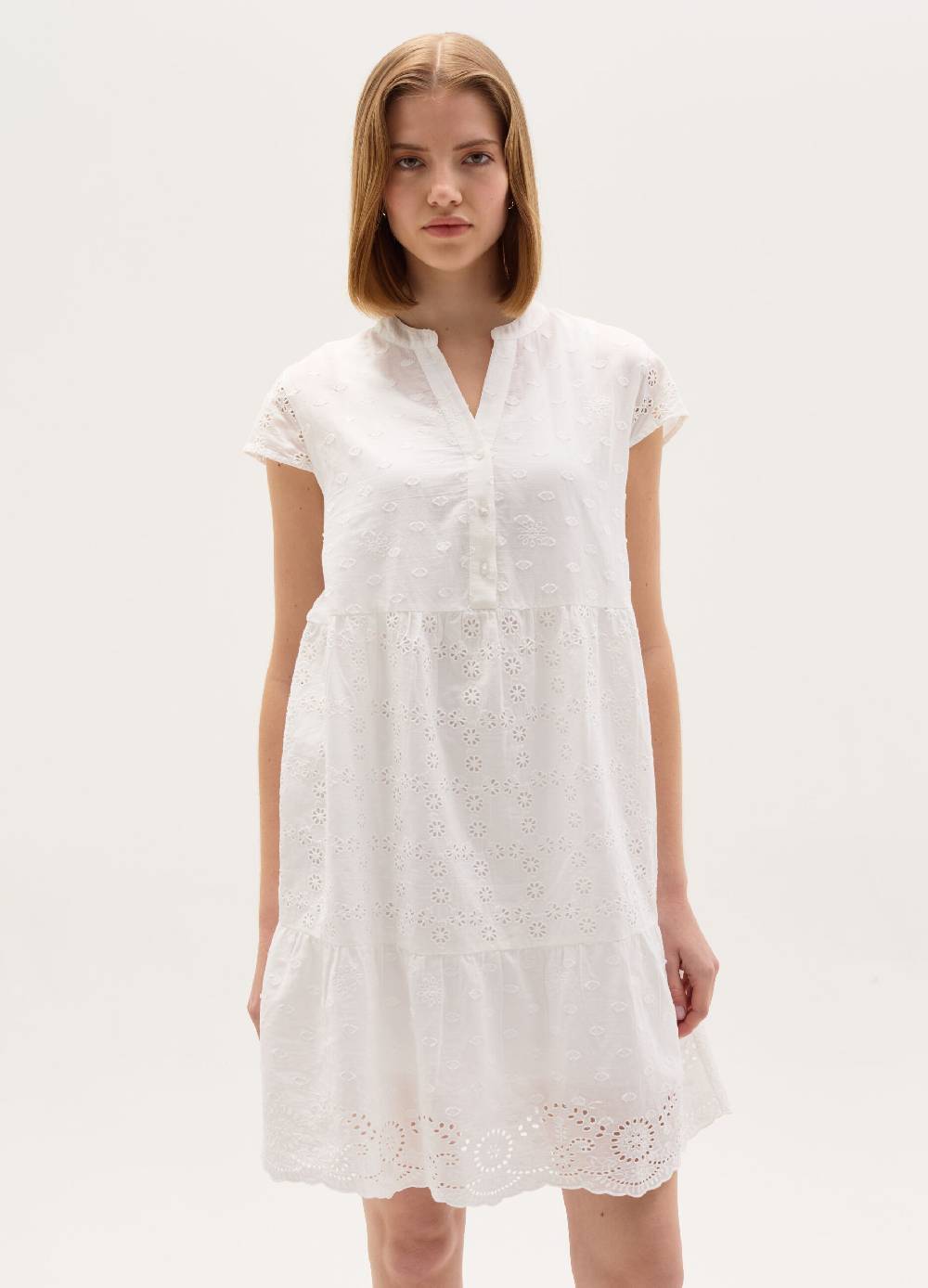 Ovs Vestito premaman in cotone dobby e sangallo Latest fashion