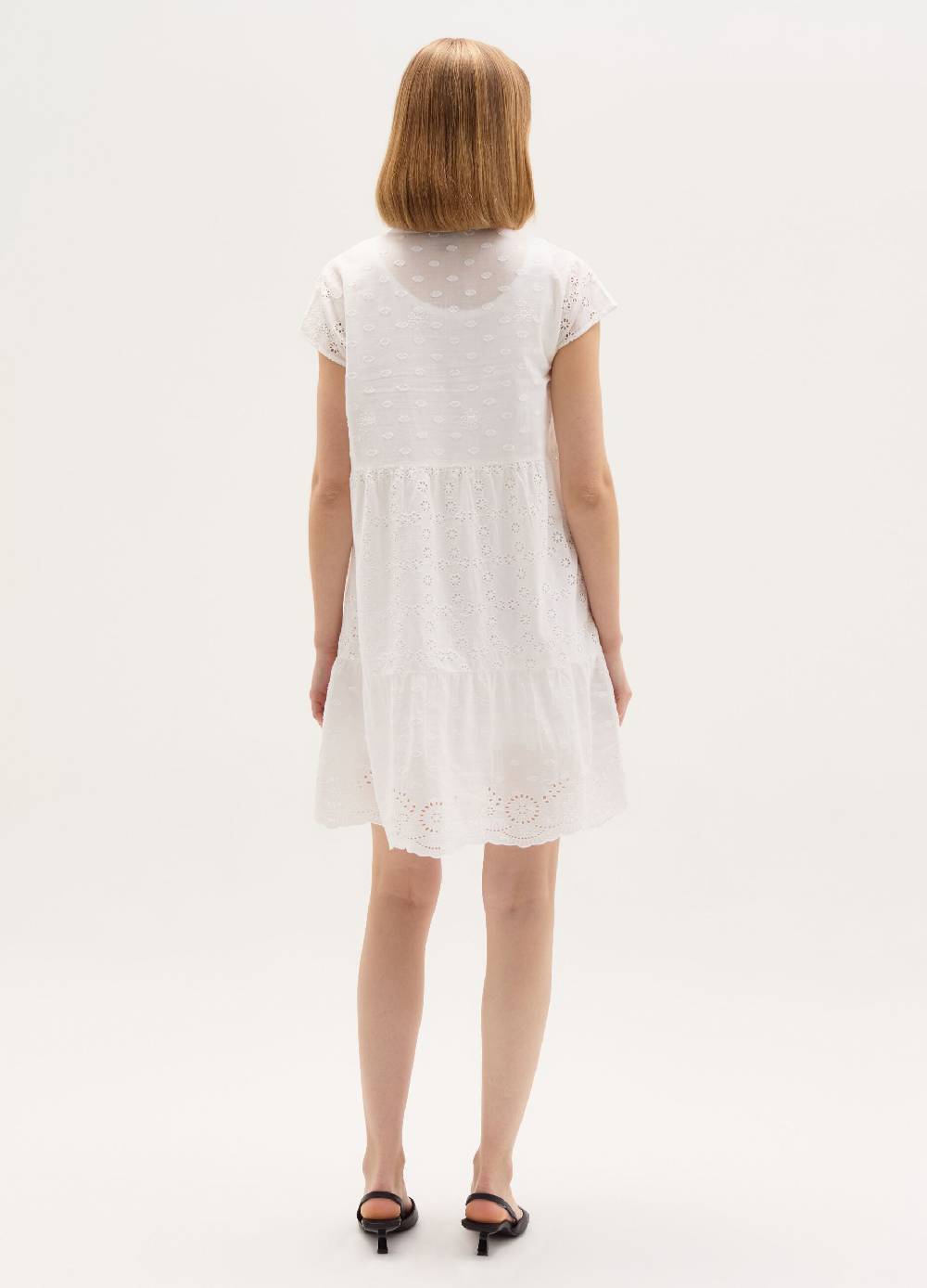 Ovs Vestito premaman in cotone dobby e sangallo Latest fashion