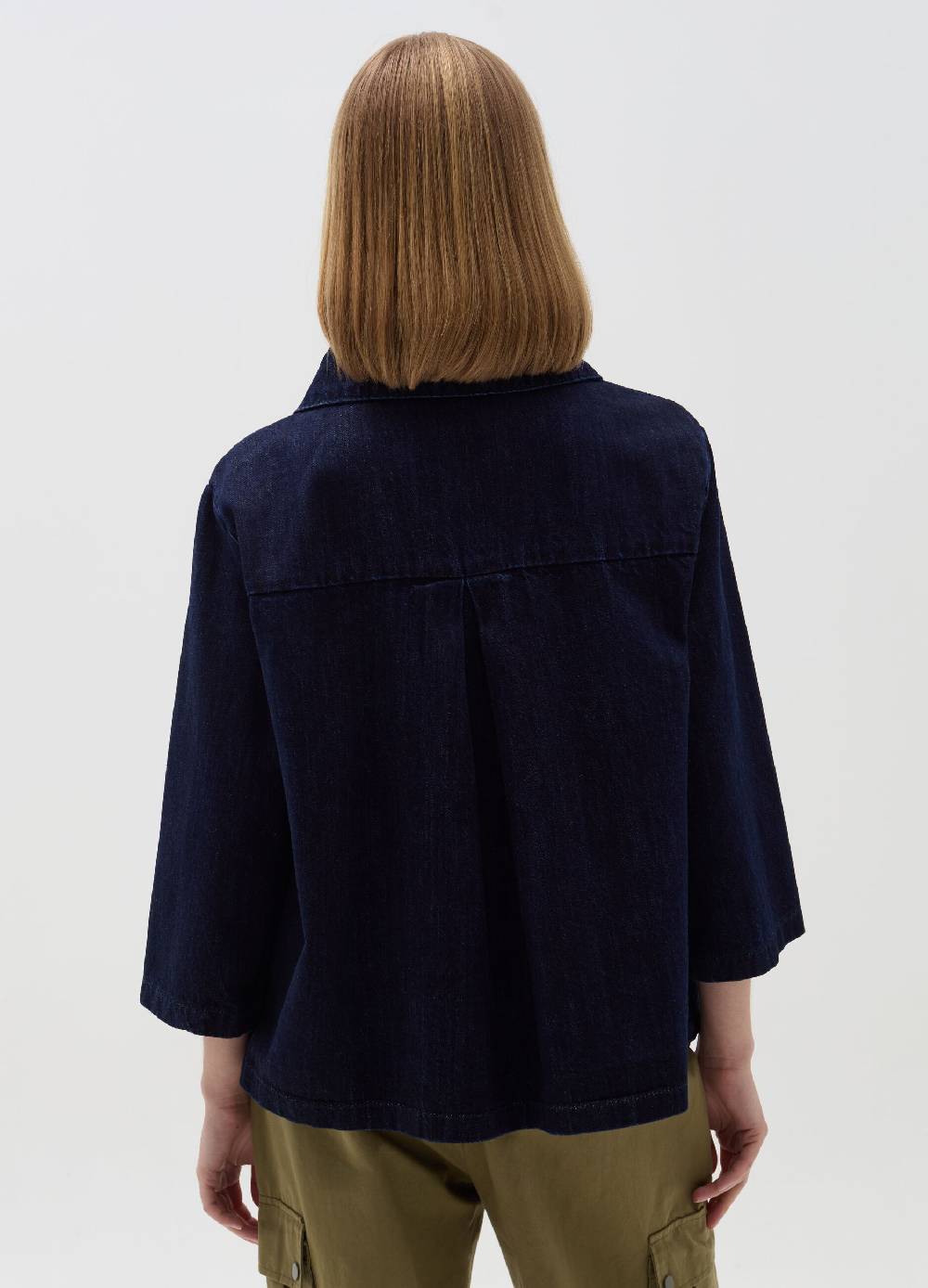Ovs Giacca corta in denim con colletto Online Outlet