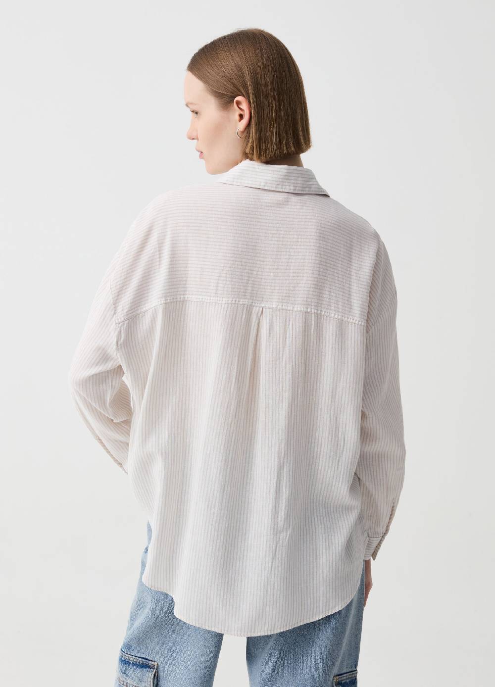 Ovs Camicia over in lino e viscosa con tasca Offerta temporanea