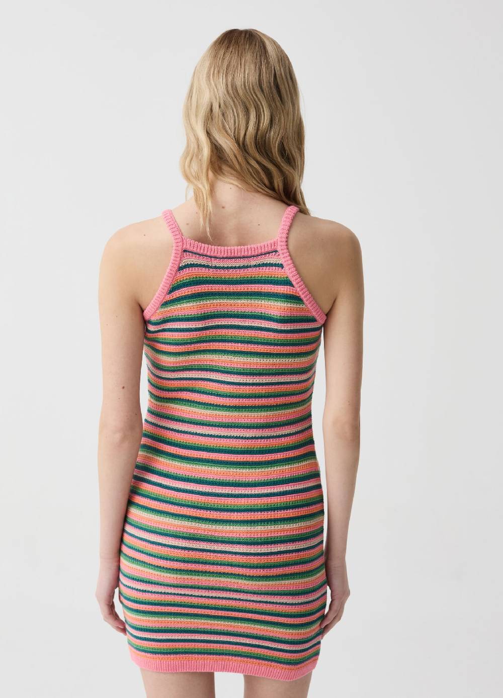 Ovs Abito in cotone crochet a righe Enormi risparmi