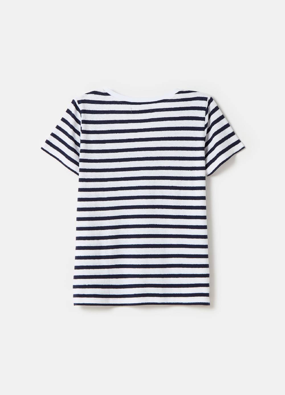Ovs T-shirt in lino e cotone a righe scollo a V Super Saving Price