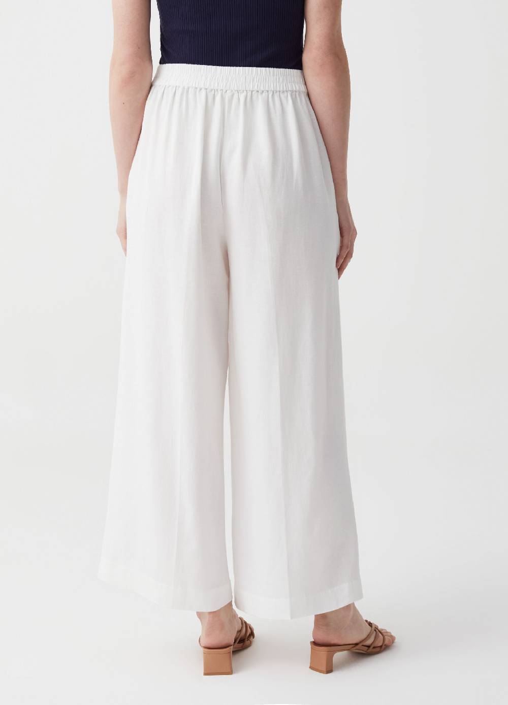 Ovs Pantalone wide leg in lino e viscosa Offerta settimanale