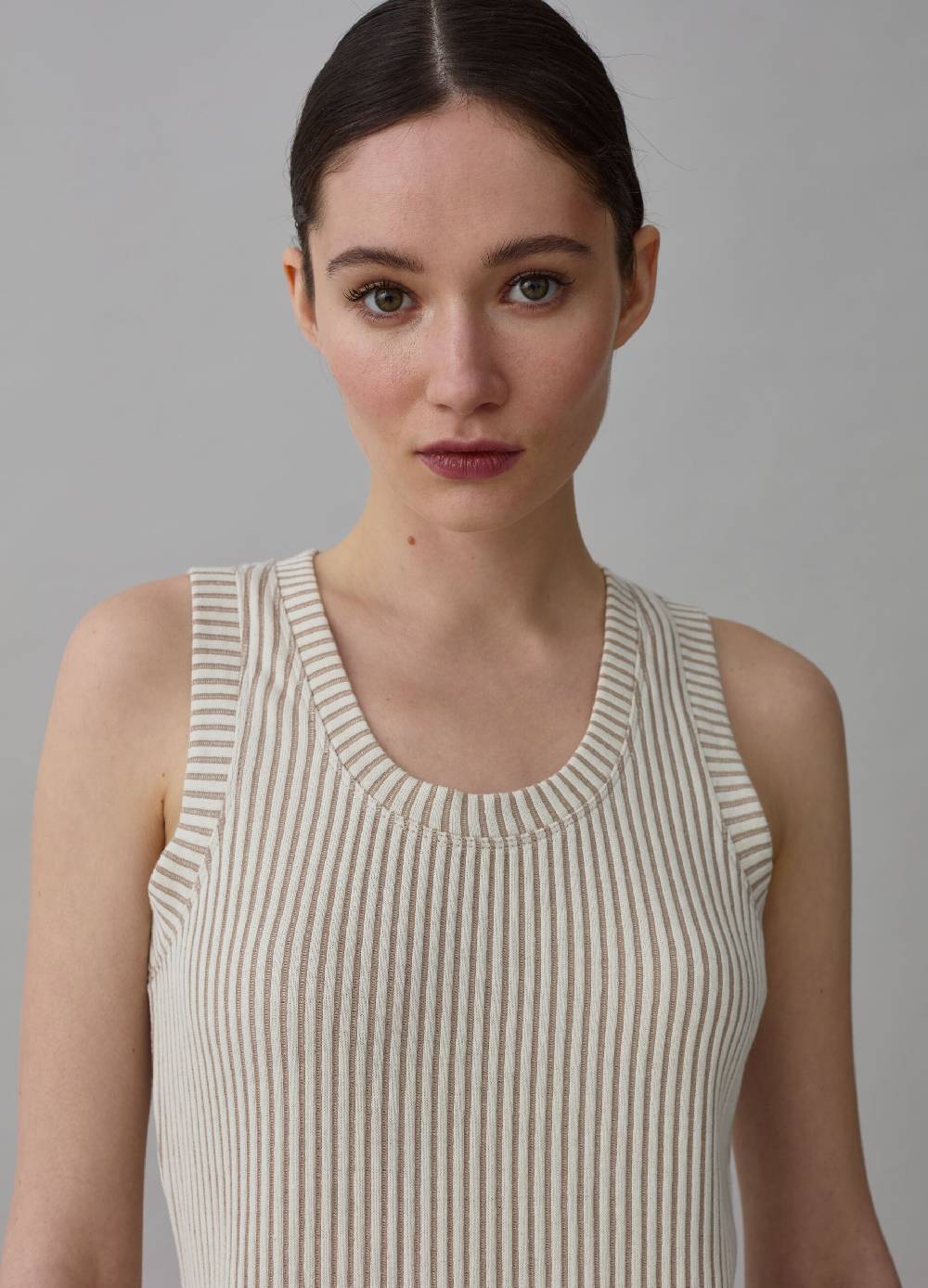 Ovs Vestito midi smanicato a righe sottili Offerta speciale della fabbrica