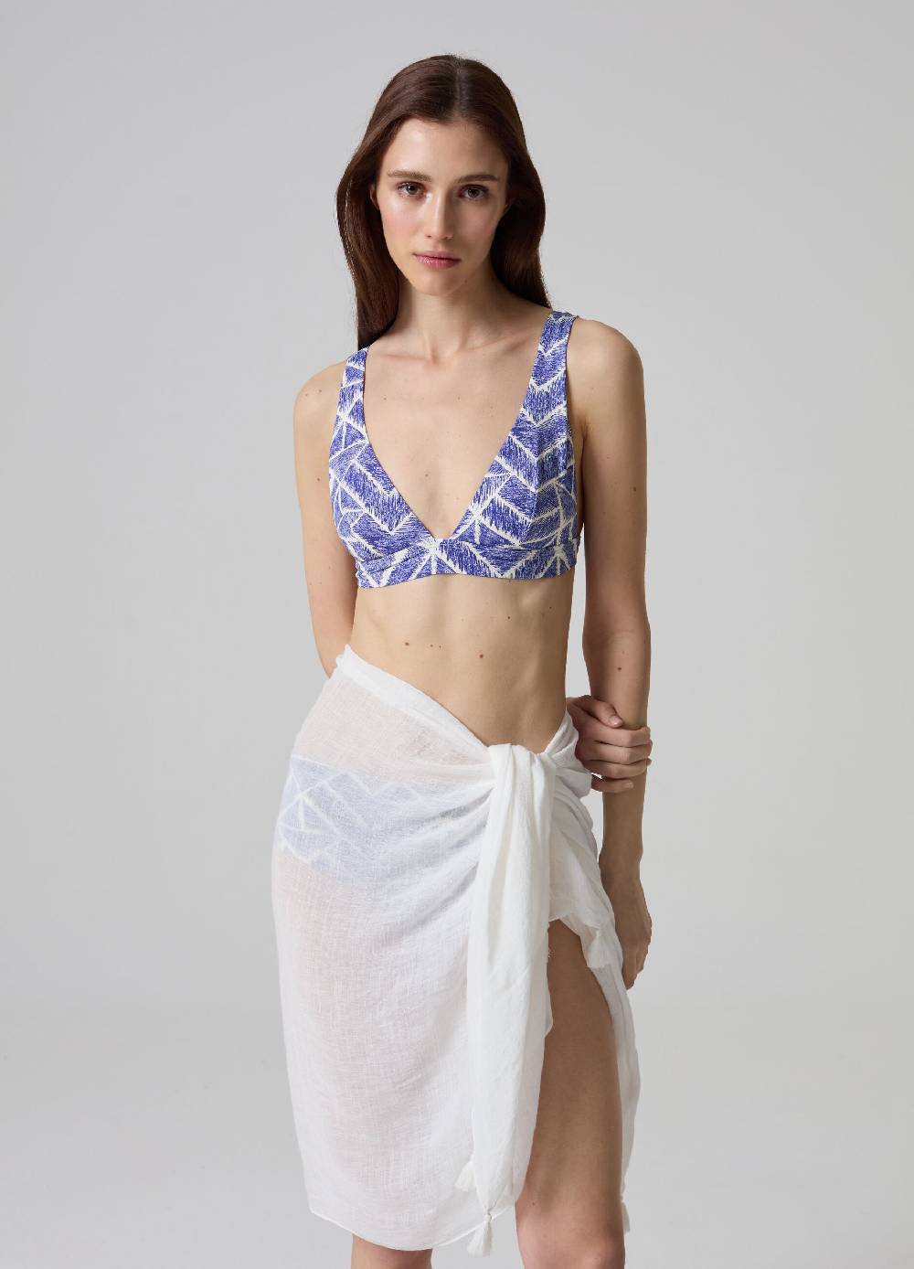 Ovs Top bikini a triangolo stampa geometrica Sostegno trimestrale