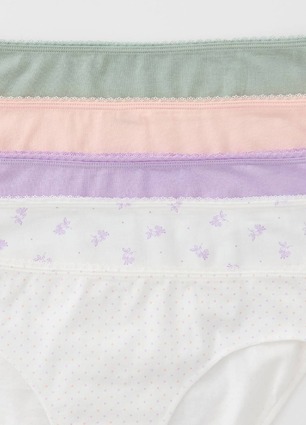 Ovs Set cinque slip in cotone bio stretch Solo un giorno rimasto