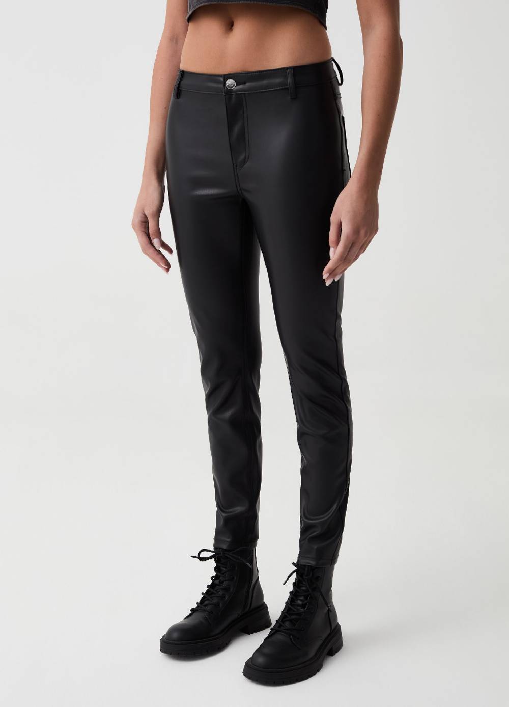 Ovs Pantaloni skinny fit effetto lucido B.ANGEL X MARE FUORI Esporta salva