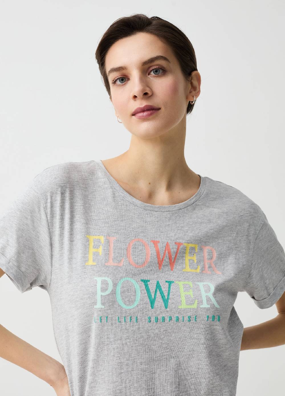 Ovs Camicia da notte con stampa lettering Black Friday Prezzi