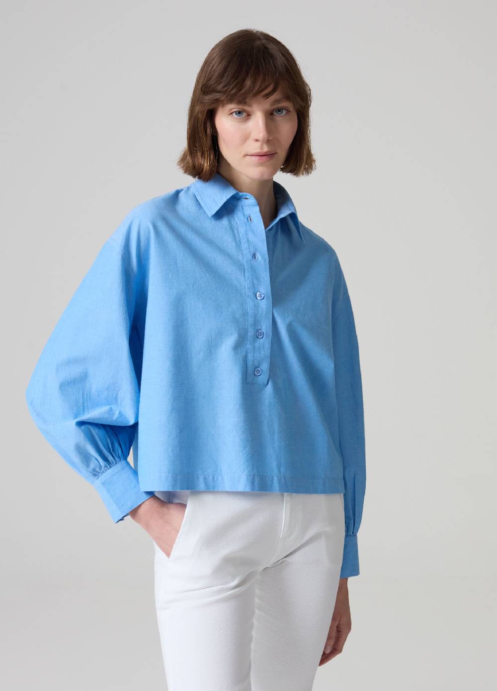 Ovs Blusa in cotone con maniche a sbuffo