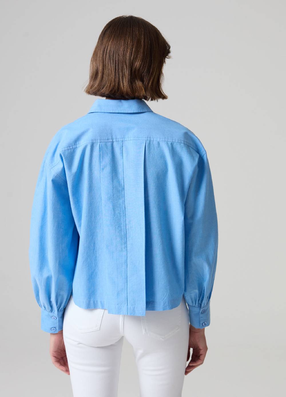 Ovs Blusa in cotone con maniche a sbuffo In Linea
