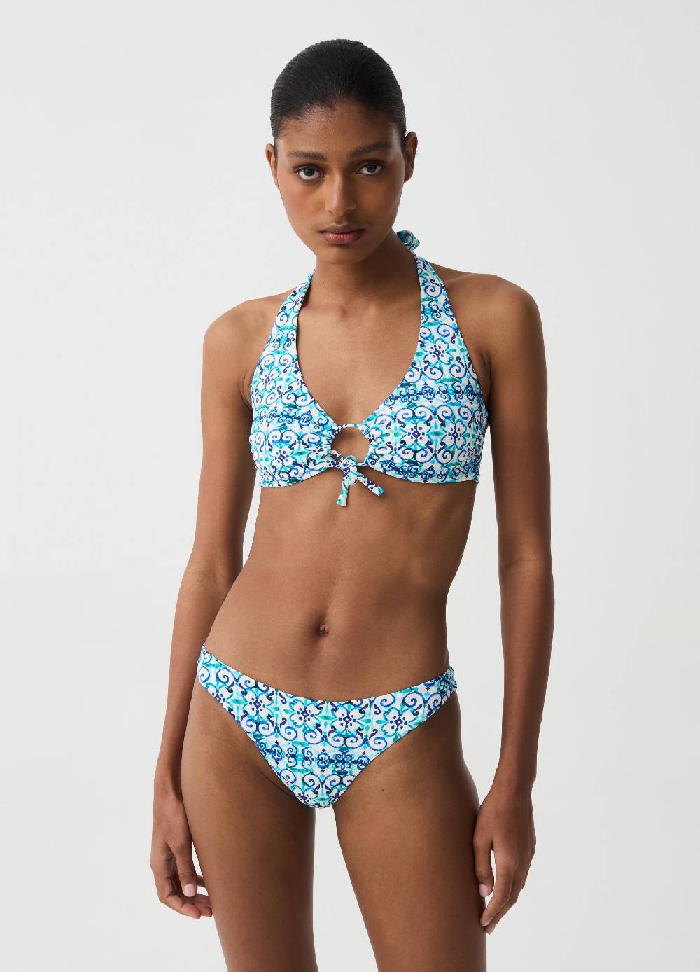 Ovs Top bikini con anello stampa maiolica Vendita