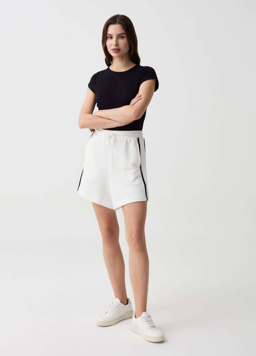 Ovs Bermuda jogger Essential con profili rigati Spedizione Gratuita