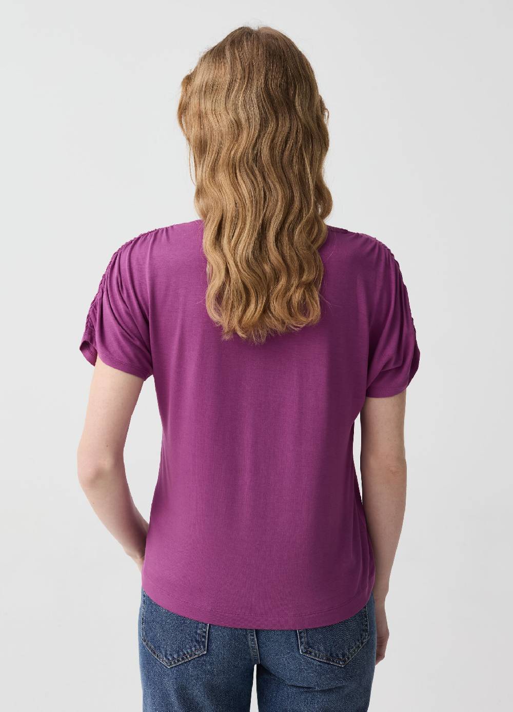 Ovs T-shirt in viscosa stretch con arricciatura Qualità Garantita