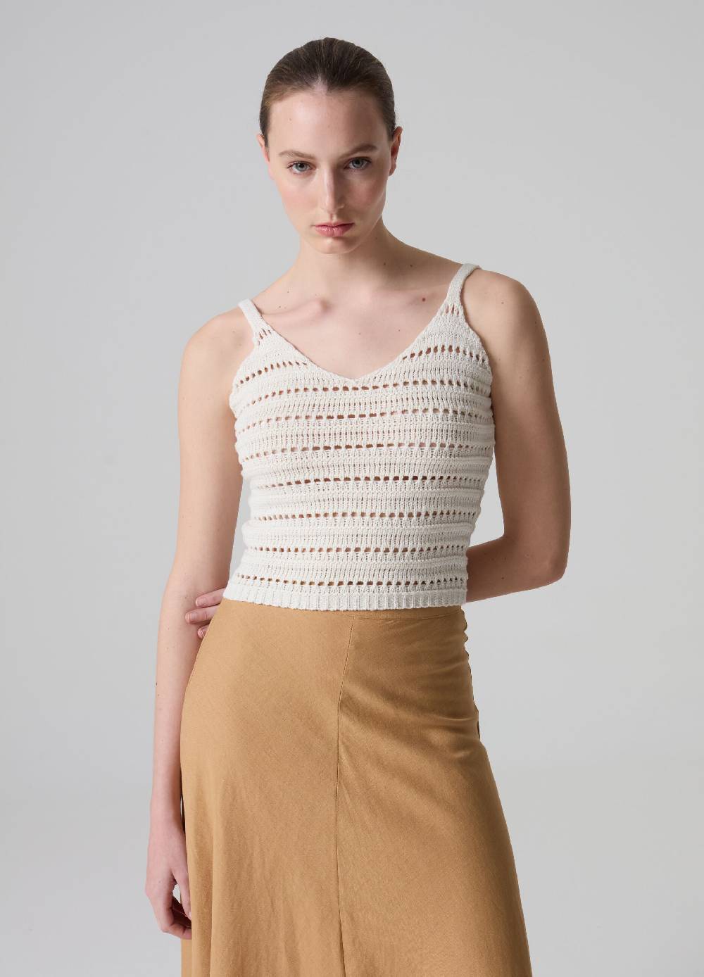 Ovs Top canotta tricot con trama a rete Negozi Online