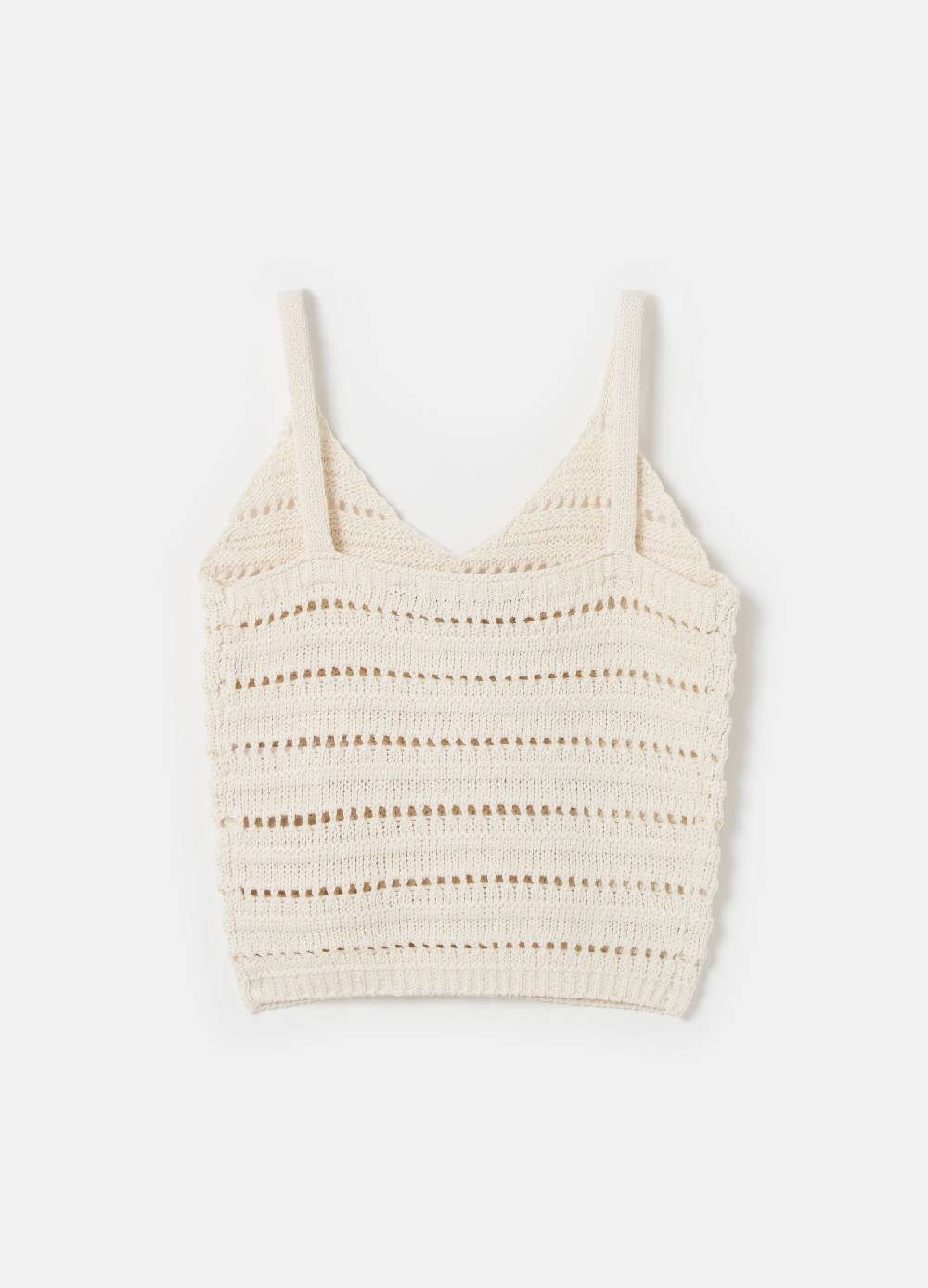 Ovs Top canotta tricot con trama a rete Negozi Online